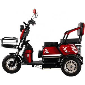 8 Inch 600W Electric Tricycle Fat Tire Trikes 3 Wheel Adults Electric Tricycle Family E-Trike Cargo E Trikes