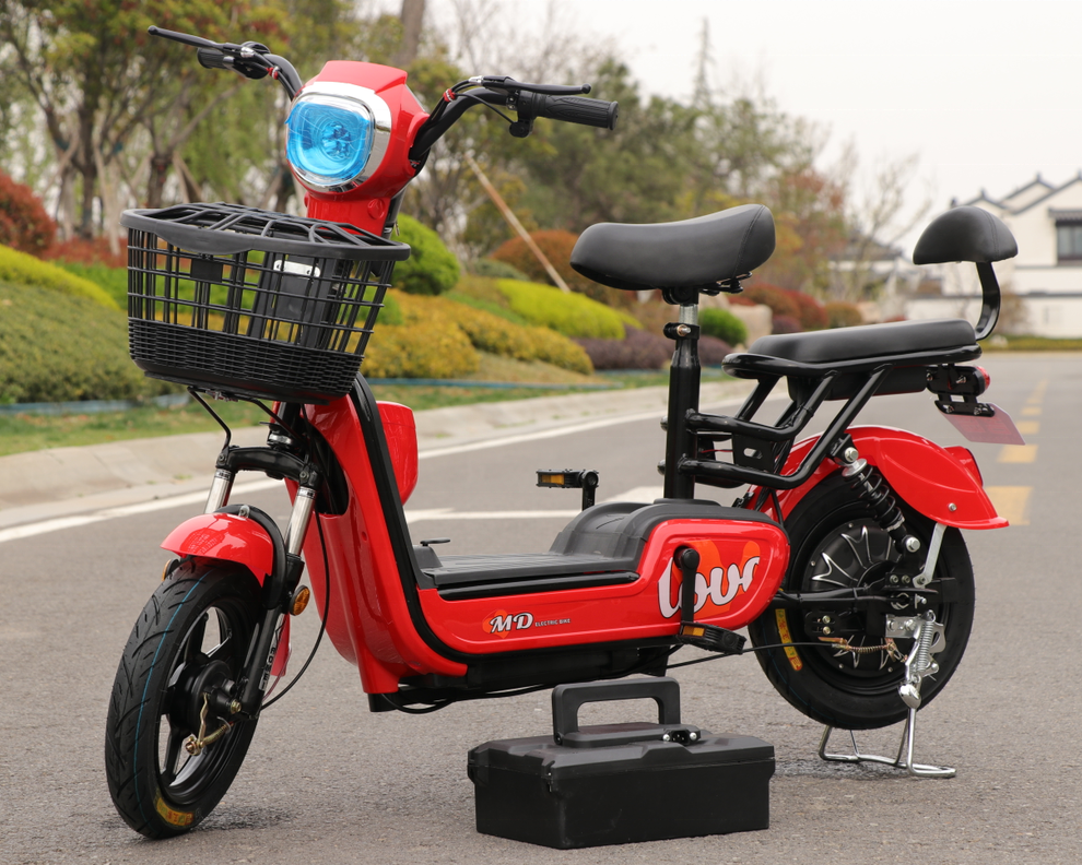 14 inch electric bike high quality 2 seats storage battery powered bicycle