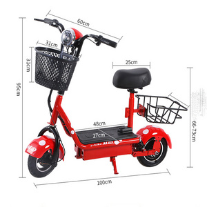 2020 New Light Cheap E-bike 10 inch E Bike 48V 12Ah Battery Portable Ebike Folding Electric Bike Bicycle