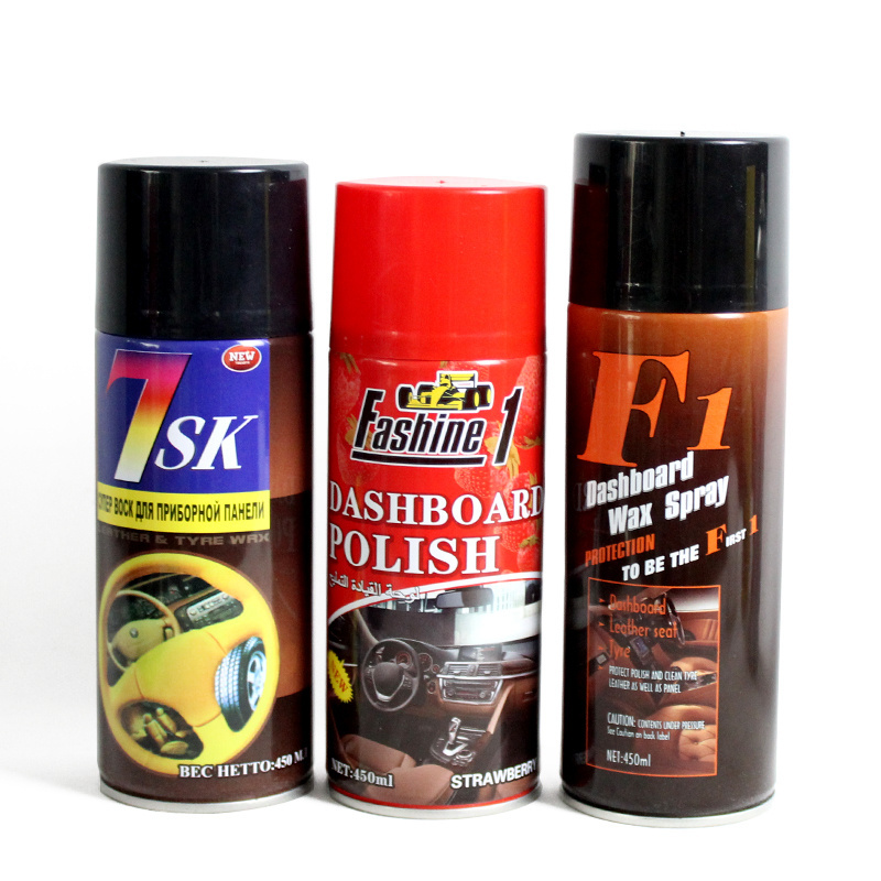 customized brand Car Silicone Wax Liquid aerosol Spray wax polish dashboard wax