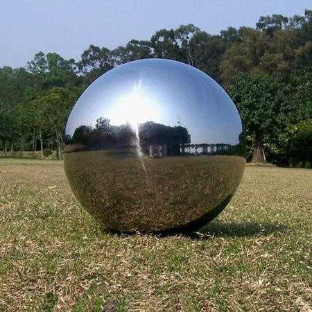 Customized large hollow gazing ball 5mm to 2m garden metal decorative ball