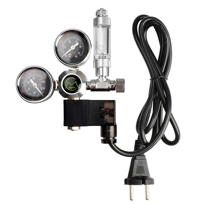 aquarium co2 regulator with Check Valve Bubble Counter magnetic Solenoid Valve MUFAN Aquarium CO2 pressure-reducing valve