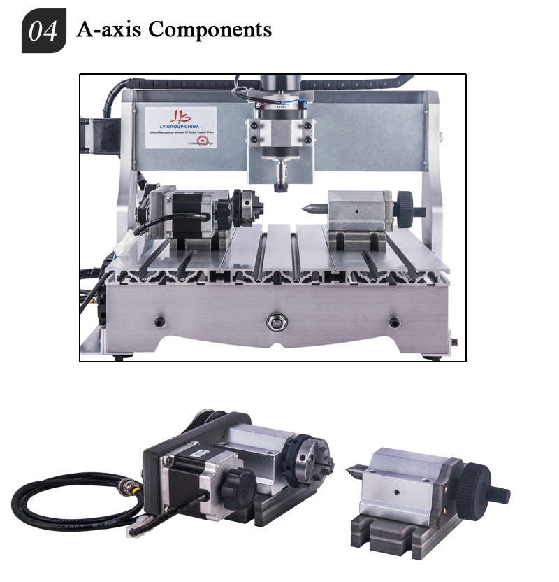 Mini CNC router 4 axis 3020T-D300 cnc milling machine with 300W Spindle