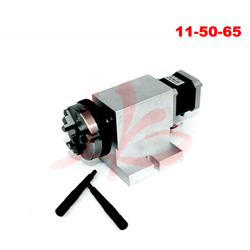 CNC harmonic drive reducer 3 jaw Chuck 50/65mm 4th axis rotary axis CNC dividing head 11-50-65 11-50-50  for Mini CNC router