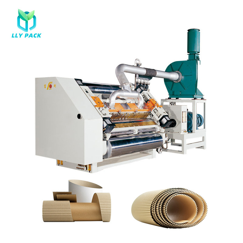 LLY PACK Fingerless Paper Board Cardboard Production Line B C E F Flute Corrugated Roller Single Facer Corrugated Machine