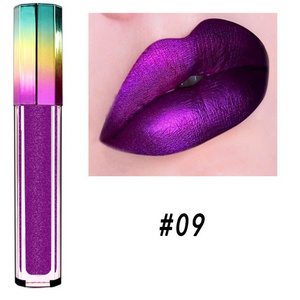 Metal Shining Lipgloss Magic Lipstick Tube Glitter Shimmer Color Private Label Extreme High Shine Liquid Metallic Lip Gloss