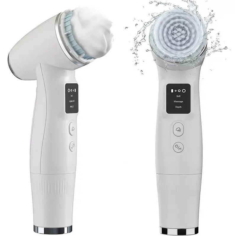 electric facial cleansing brush spin massager rotating face brush with led face rotating face brush electric