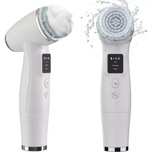 electric facial cleansing brush spin massager rotating face brush with led face rotating face brush electric