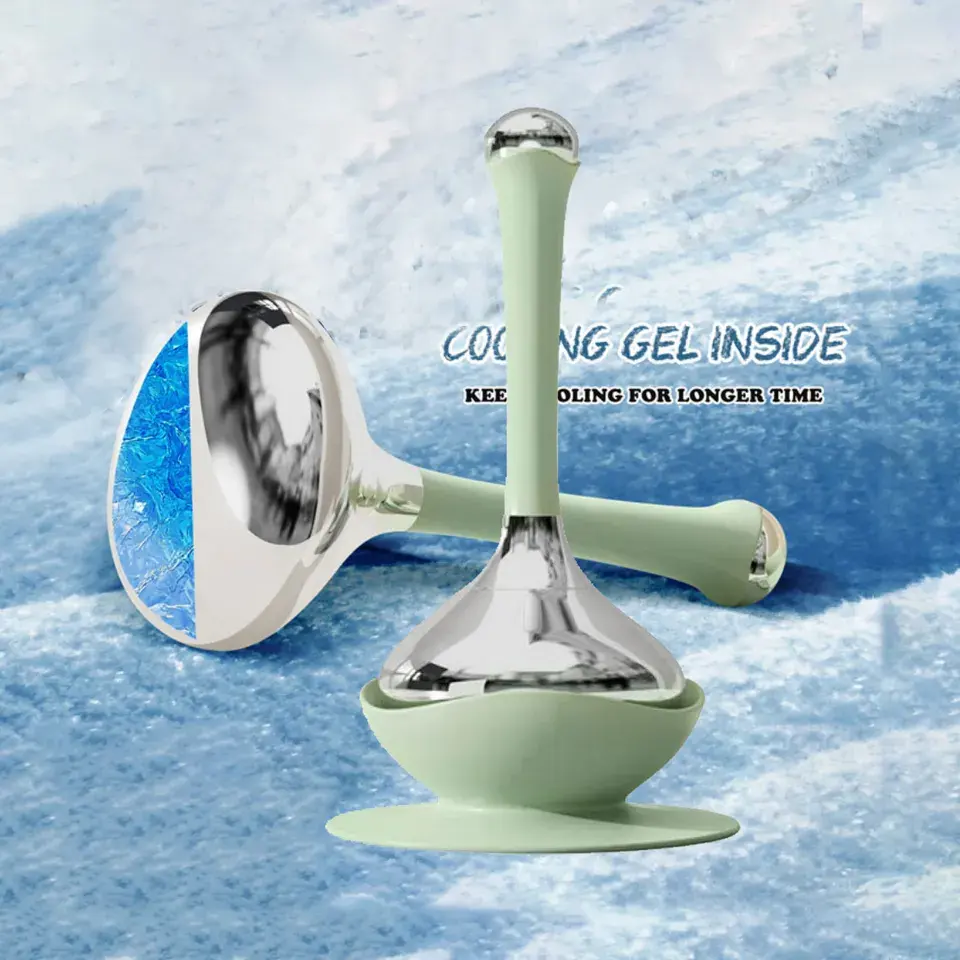 Stainless steel face physical cooling ice globes personalised ice globe skincare tools ice globes