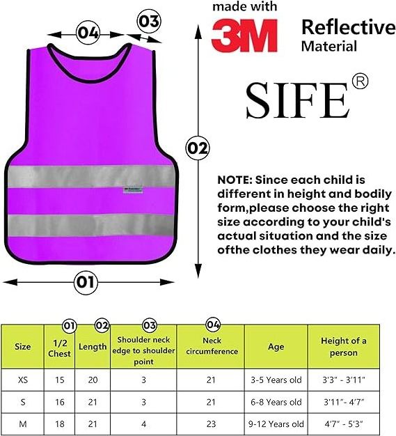 3M high reflective vest   child's safety for children with 100% polyester fiber good material  and quality cheap price