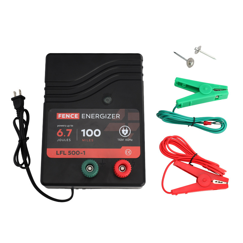 wildlife energizer Lydite 6.7J 100Miles farming electric fence energizer ac power charger