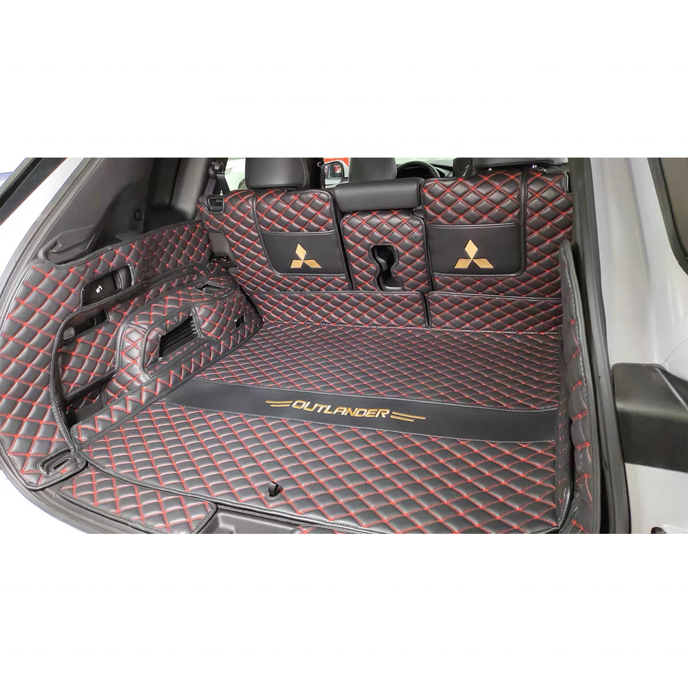 Interior Accessories Pvc Leather Waterproof Full Coverage Car Boot Liner Carpet Trunk Mat For Mitsubishi Outlander