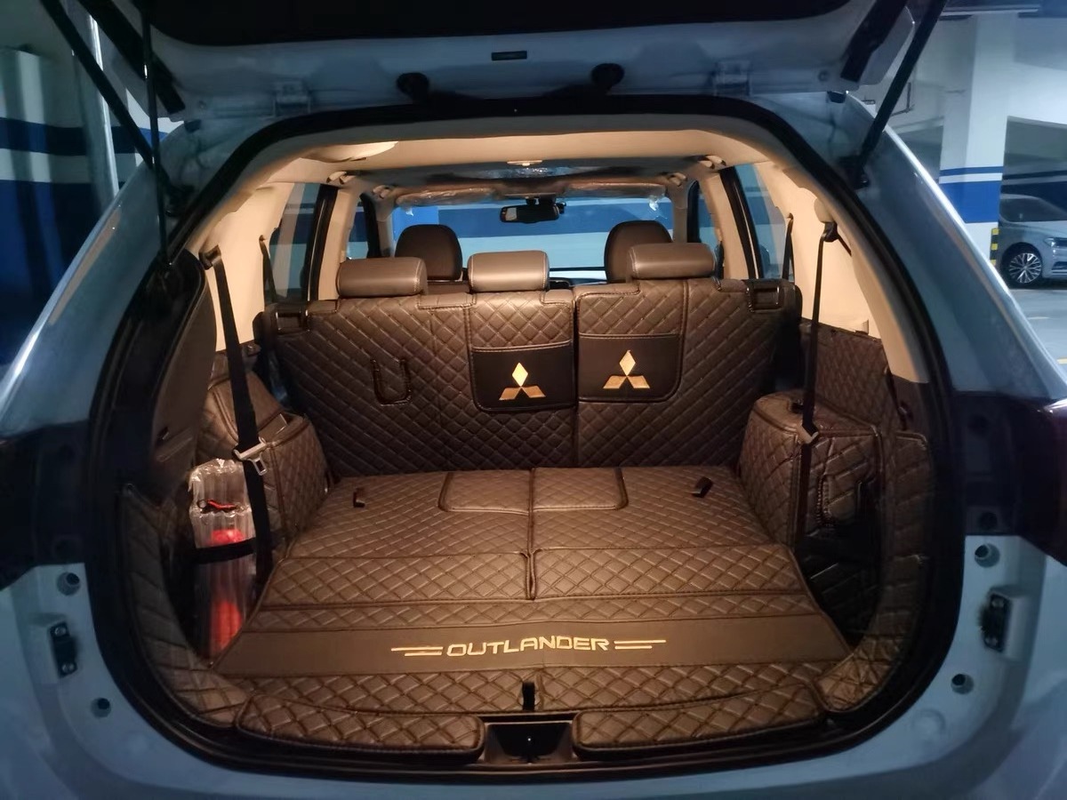 Interior Accessories Pvc Leather Waterproof Full Coverage Car Boot Liner Carpet Trunk Mat For Mitsubishi Outlander