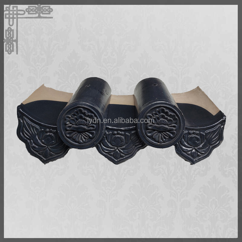 Waterproof Roof Bamboo Gazebo Black Glazed  Roof Tile Chinese Roofing Material