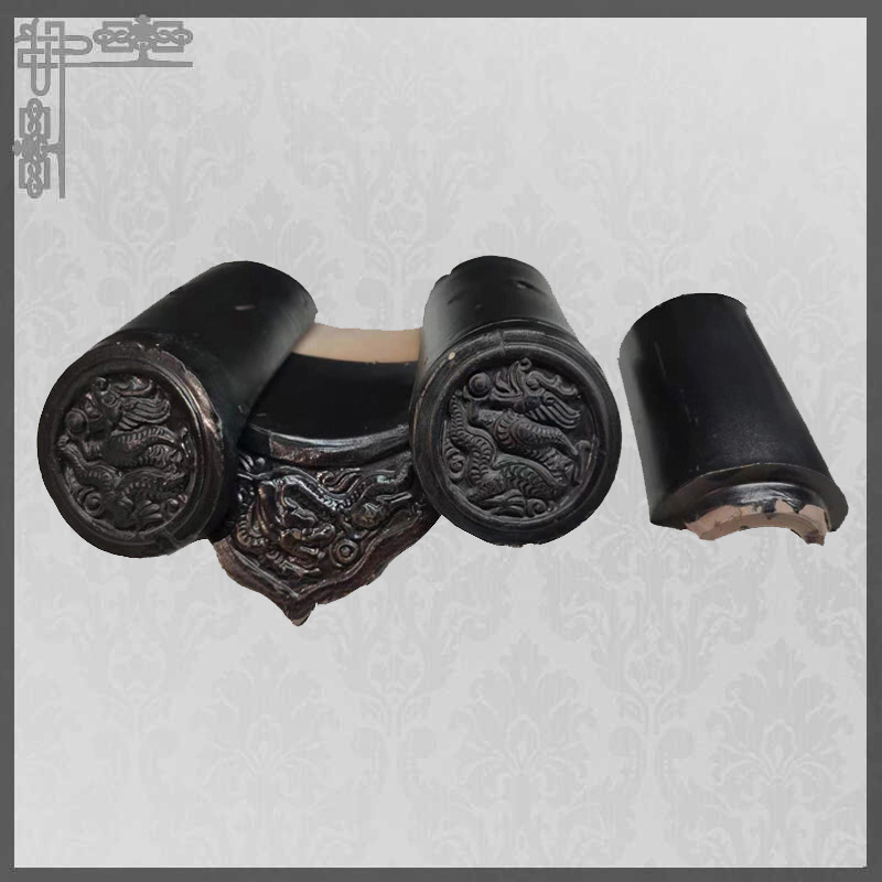 Waterproof Roof Bamboo Gazebo Black Glazed  Roof Tile Chinese Roofing Material