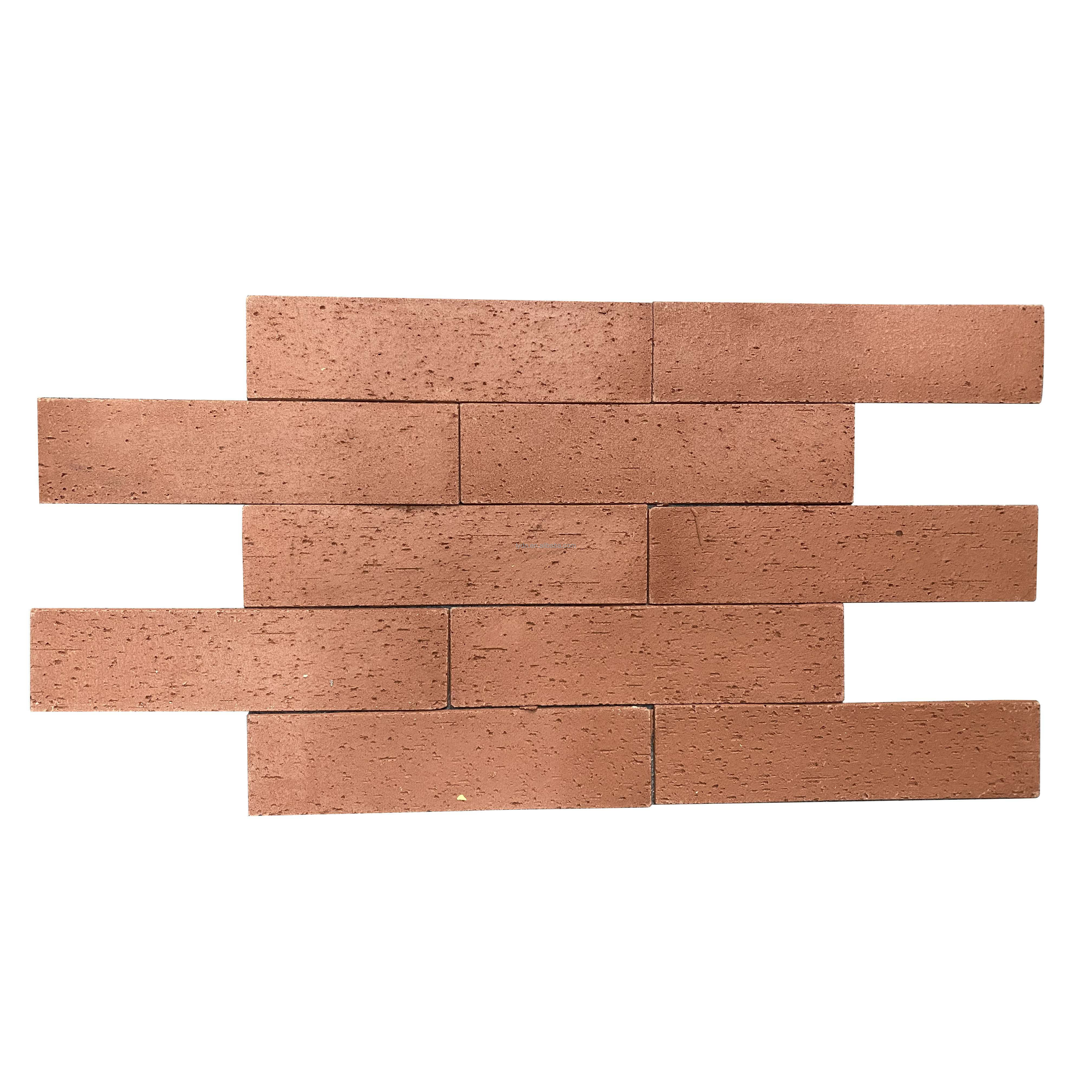 Modified clay materials wallboard soft porcelain red brick ceramic wall tiles