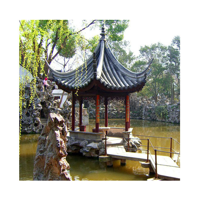 china garden wooden hexagonal shade gazebo