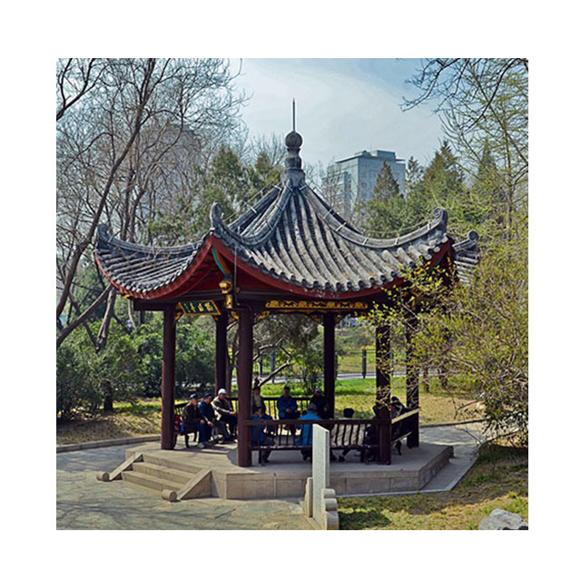 china garden wooden hexagonal shade gazebo