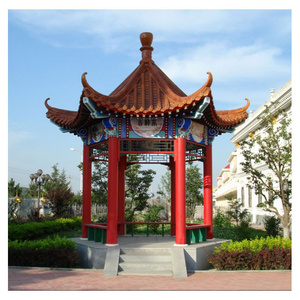 chinese style wooden outdoor gazebo