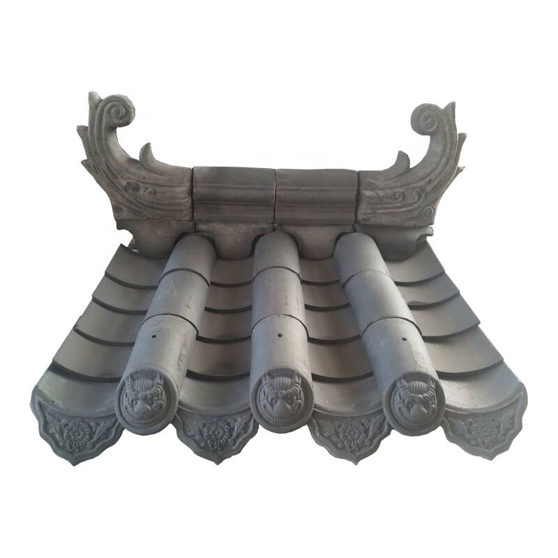 Chinese gazebo building material for gazebo China grey clay roof tile