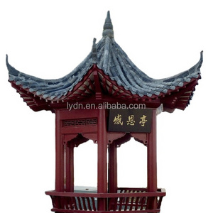 Chinese gazebo building material for gazebo China grey clay roof tile