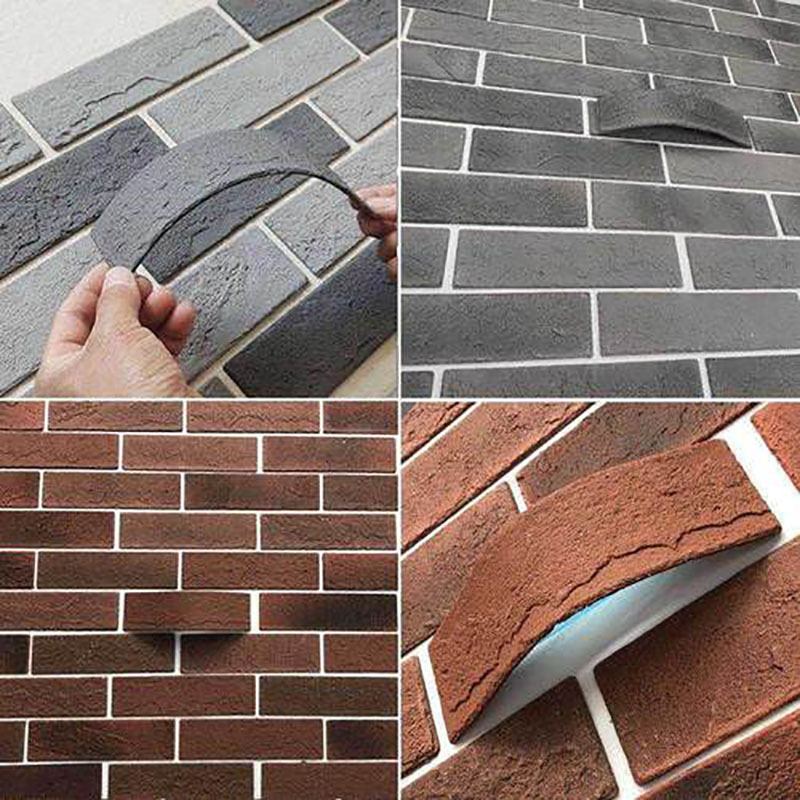 Exterior decoration flexible clay tile 3d soft brick wall panel mcm interior wall stone