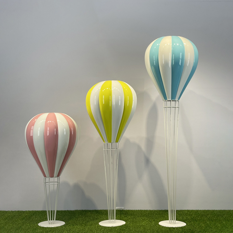 giant hot air balloon props life size fiberglass hot air balloon statue for event decoration