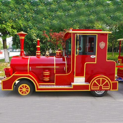 Hot Selling Small Frp Amusement Park Rides Electric Trackless Train for Sale