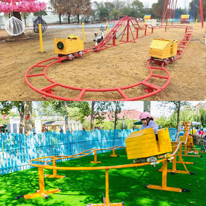 Children playground backyard human powered mini roller coasters amusement park cheap roller coaster train for sale