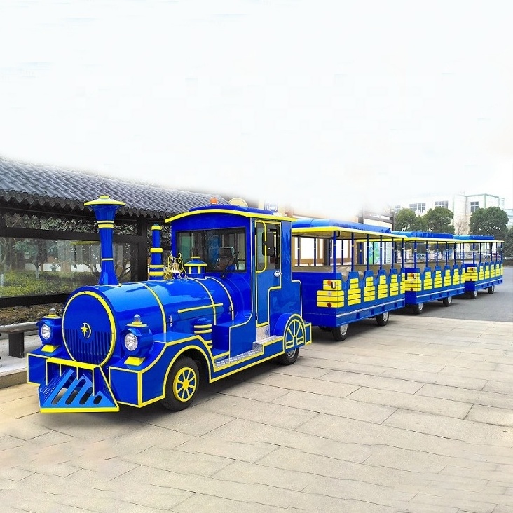 Hot Selling Small Frp Amusement Park Rides Electric Trackless Train for Sale