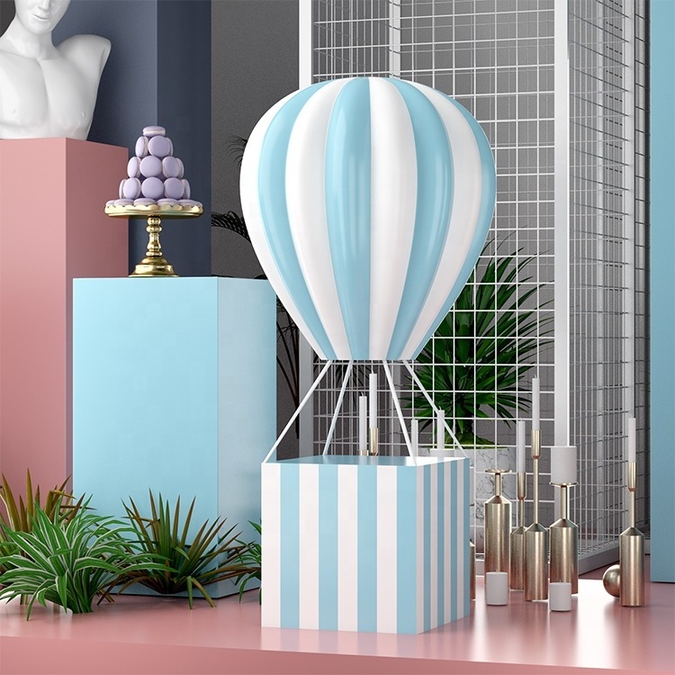 Fiberglass hot air balloon statue resin hot air balloon props for mall store outdoor decoration