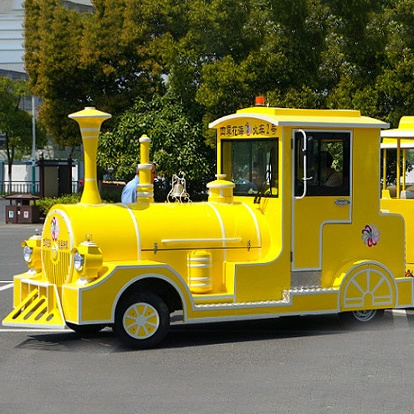 Hot Selling Small Frp Amusement Park Rides Electric Trackless Train for Sale