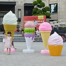 giant fiberglass candy props large resin candy macaron ice cream statue for event decoration