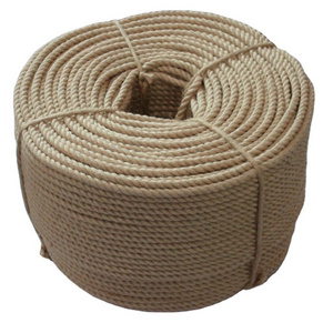 Factory Wholesale 3/4 Strand Natural Color Linen Sisal Jute Hemp Manila Twine Rope