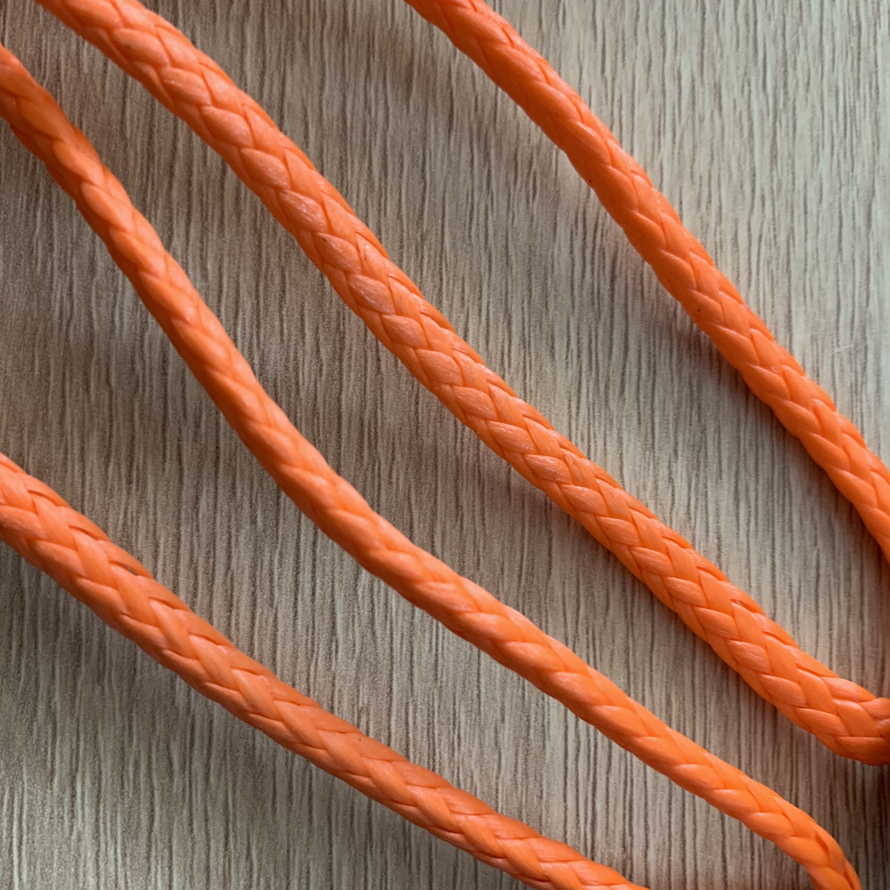 hollow braided polypropylene rope in custom colors, length in 25 lengths