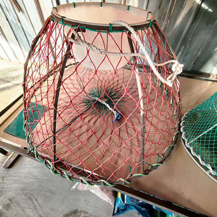 Hot Selling Wholesale Plastic Exported Lobster Trap Stainless Steel Frame Net Crab Trap