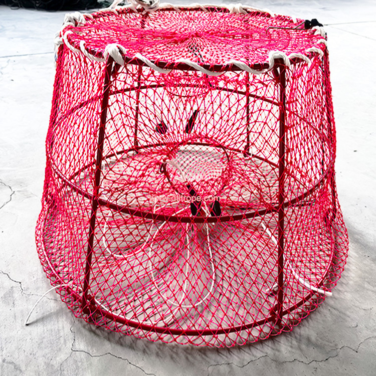 Folding PVC Crab Trap Netting Big Size Lobster Fishing Traps