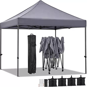 Manufacture Heavy Steel Folding Pop Up Tent Outdoor Portable 420D Pvc Shade Waterproof Gazebo Canopy Tent For Sale