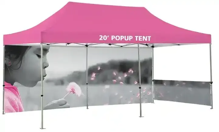 Custom Logo printed Folding Tent 10x10 10x15 10x20 EZ Pop Up Canopy with sidewalls