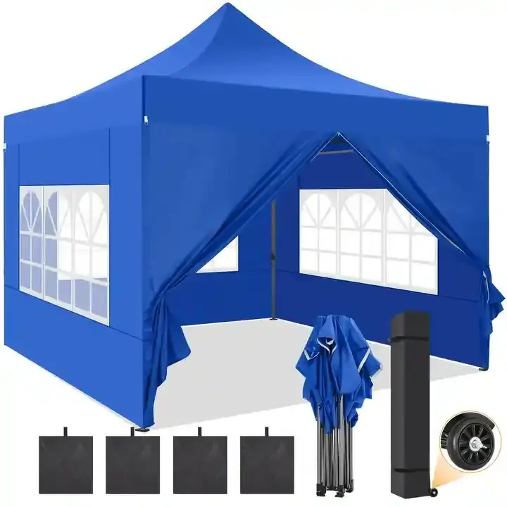 China manufacturer supplies pop up gazebo with net retractable tents for party event garden party carpas tent outdoor