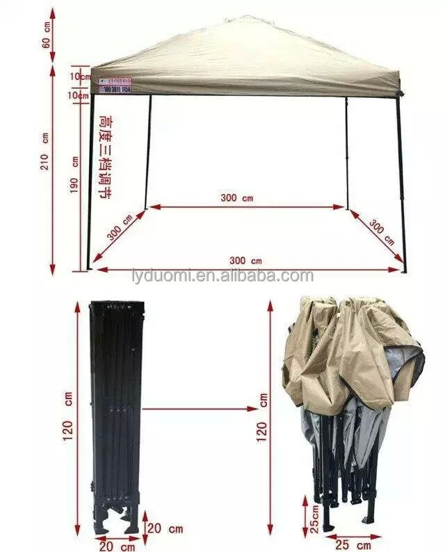 Factory Custom Retractable Pop-up Tent Outdoor Waterproof Trade Show Exhibition Tent And Leisure Garden Tent