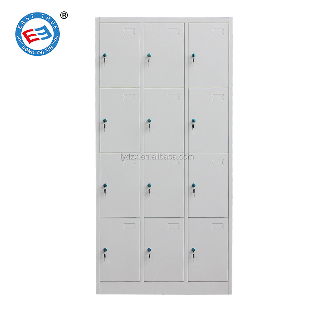 fireproof metal 12 door locker steel 12 compartment locker box locker for bag shoe storage