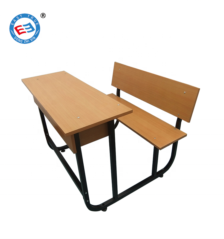 Wholesale Cheap classroom university student bench attached double seat school desks and chairs