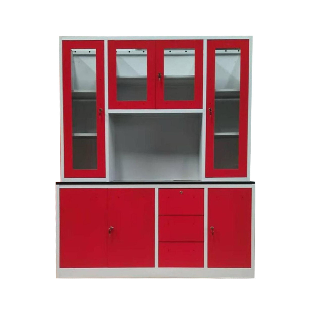 Hot Sale Cheap Custom Home kitchen units steel kitchen cupboard  metal kitchen storage cabinet pantry cupboards