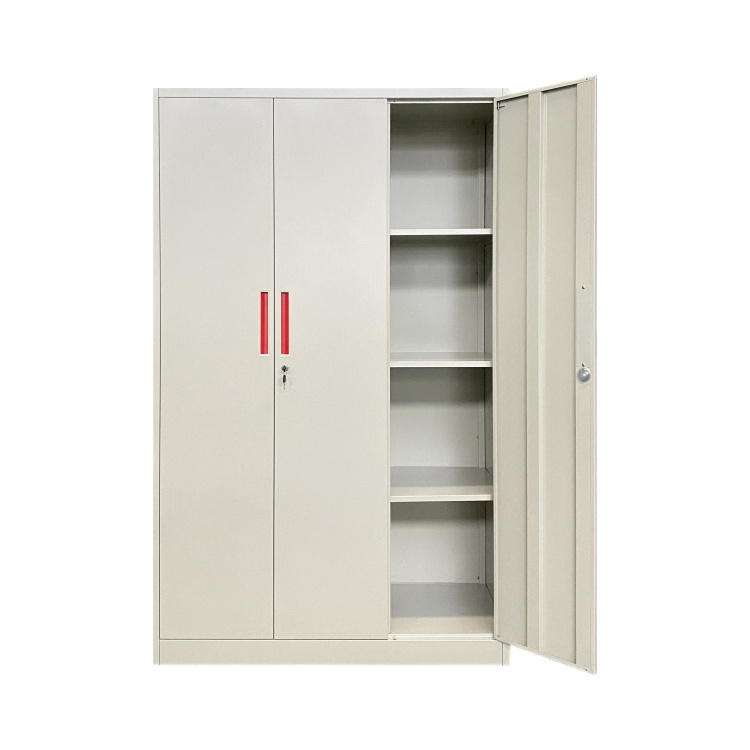 3 door wardrobe customized modern style clothes storage steel closet wardrobe