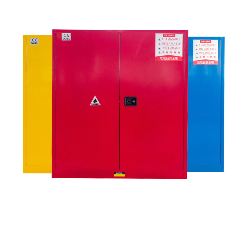 100% Steel Fireproof Safety Storage Cabinet Flammable Safety Cabinet For 22 Gallons Chemical Lab Use