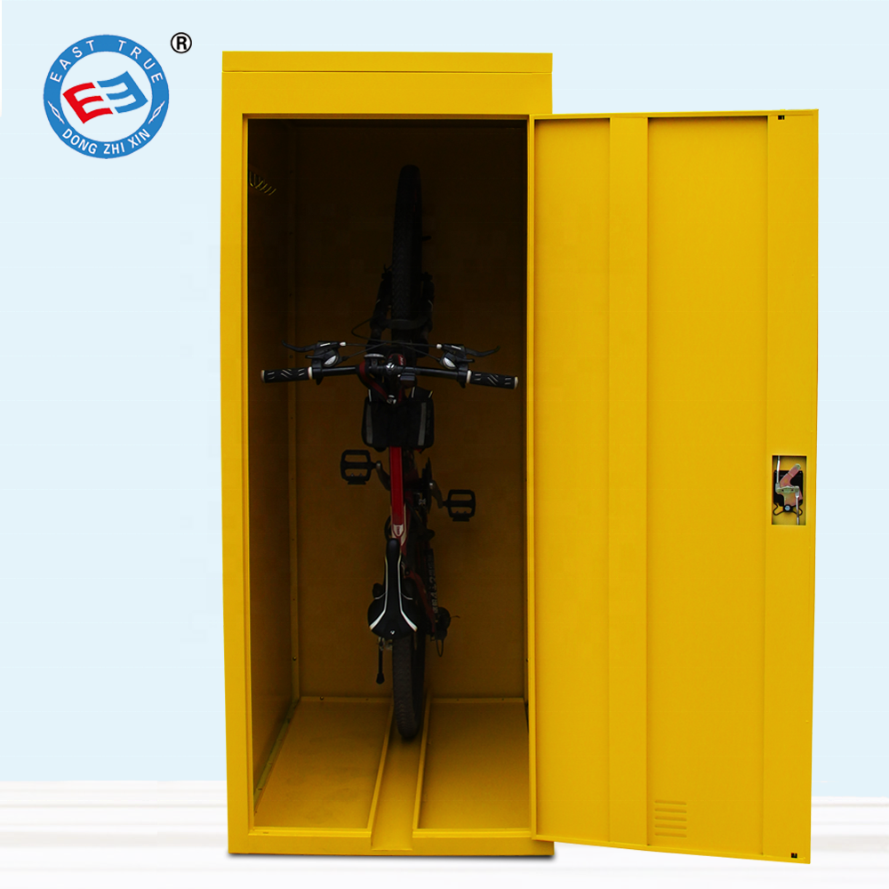 Hot sale waterproof metal bike storage locker steel bike shed cabinet secure public bicycle lockers