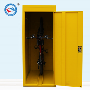 Hot sale waterproof metal bike storage locker steel bike shed cabinet secure public bicycle lockers