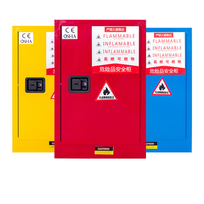 100% Steel Fireproof Safety Storage Cabinet Flammable Safety Cabinet For 22 Gallons Chemical Lab Use