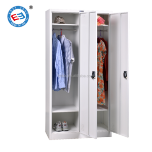 2 door lockers metal steel clothing cupboard  locker wardrobe cabinet Metal  locker with hanging rods